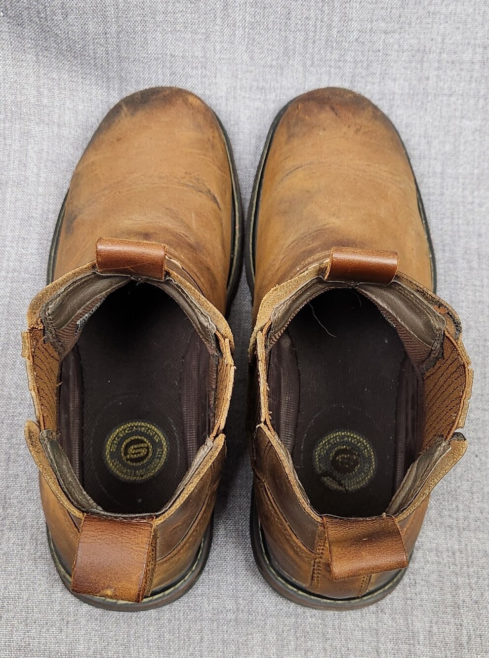 Skechers Brown Leather Chukka Slip-on Boots. Size 11.5 - Picture 6 of 10